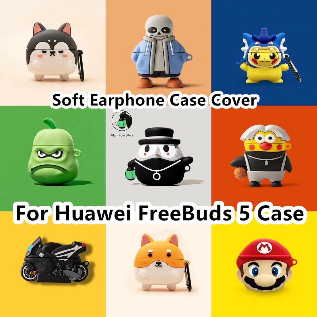 [imamura] 適用於華為 FreeBuds 5 保護套搞笑卡通 Huskies 適用於華為 FreeBuds 5