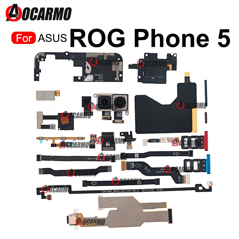 適用於華碩 ROG Phone 5 ZS673KS Rog5 主板連接小板指紋風扇 NFC 電源指紋振動器電機排線