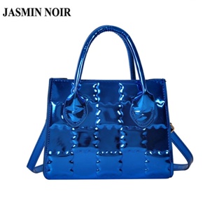 Jasmin NOIR 漆皮女士手提包時尚斜挎包小號方形手提包