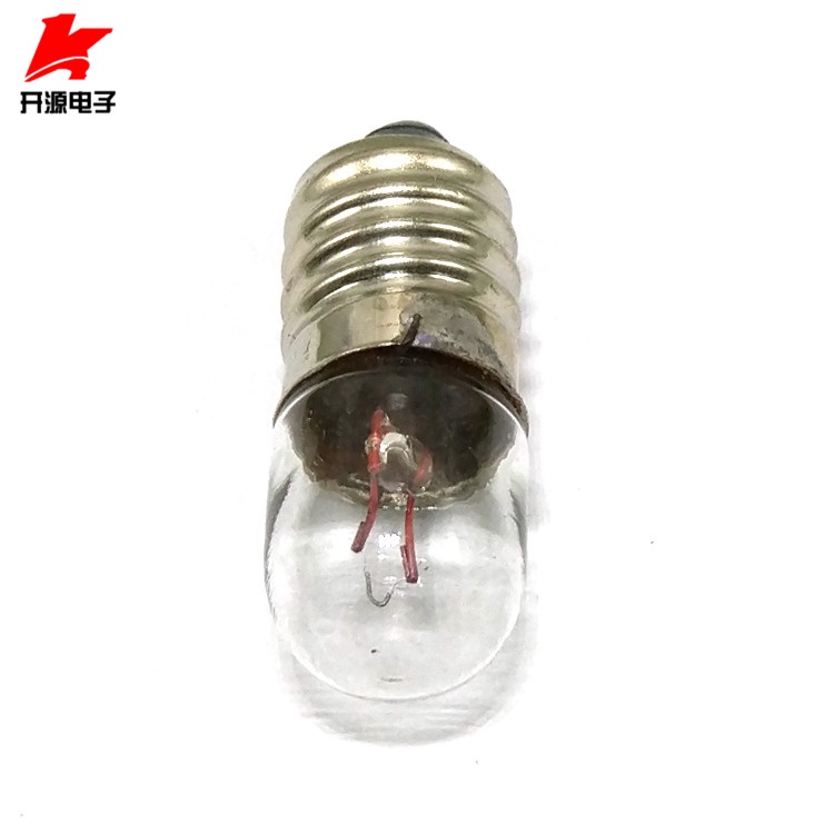 （2個價）6.3V小燈泡/小電珠 0.15A E10 T10*28螺口小燈泡暖黃光