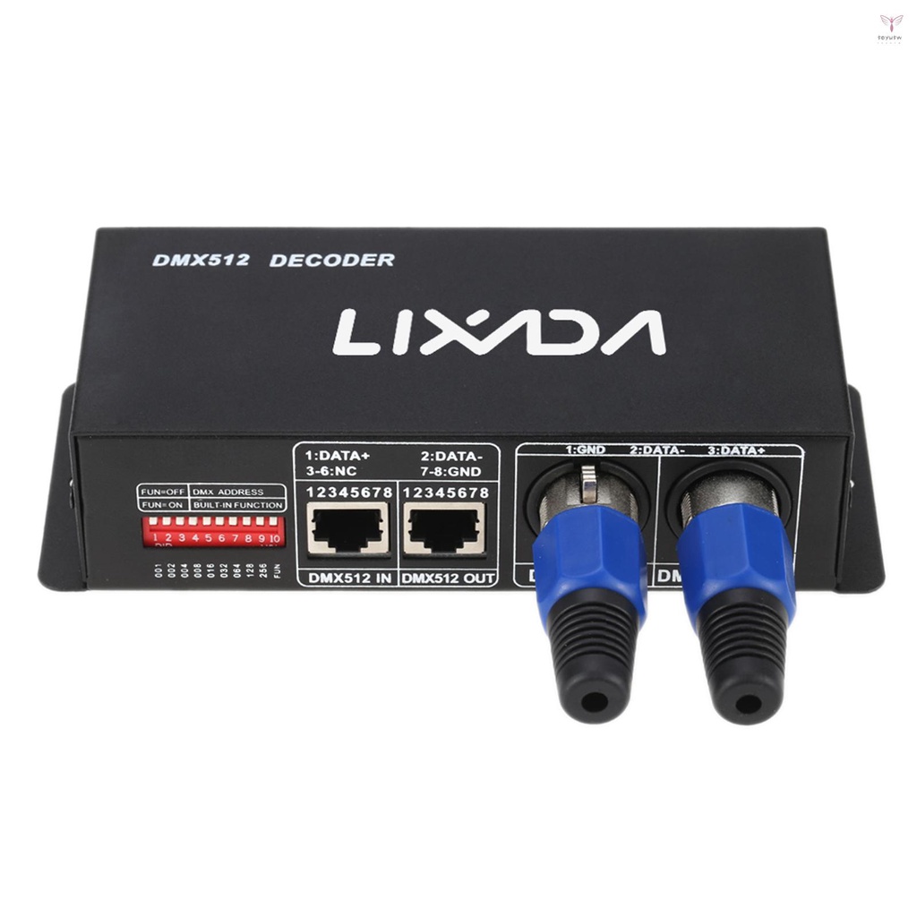 Lixada DMX512 4CH*4A 解碼器 LED 控制器 4 通道驅動器 RGBW LED 燈條 DC12V-2