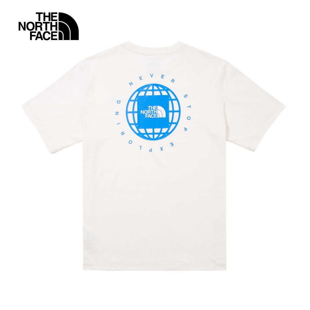 The North Face北面男款米白純棉大尺寸品牌LOGO印花短袖T恤｜86PRN3N
