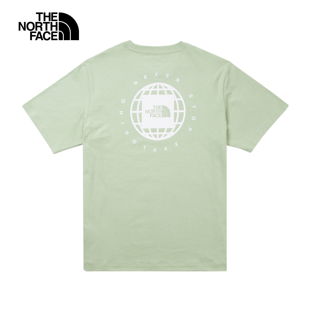 The North Face北面男款綠色純棉大尺寸品牌LOGO印花短袖T恤｜86PRI0G