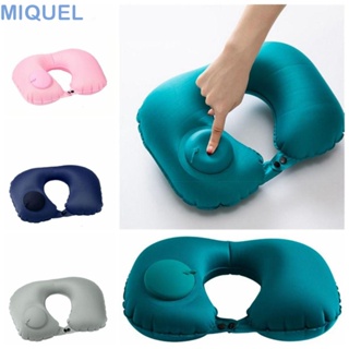 MIQUELU形枕頭,按壓-充氣超輕自動充氣枕頭,頸墊便攜式環形折疊U形頸墊辦公室午餐休息時間