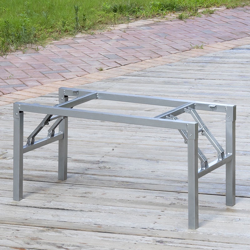 【台灣熱銷】長方形桌子腿支架 餐桌腳架 簡易折疊桌腿支架 好品質 金屬桌架 鐵桌腳架