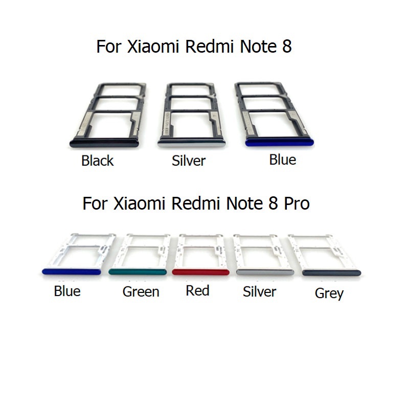 XIAOMI 用於小米 Redmi Note 8 Pro 維修零件的 SIM 托盤支架 SIM 卡托盤插槽支架適配器插座