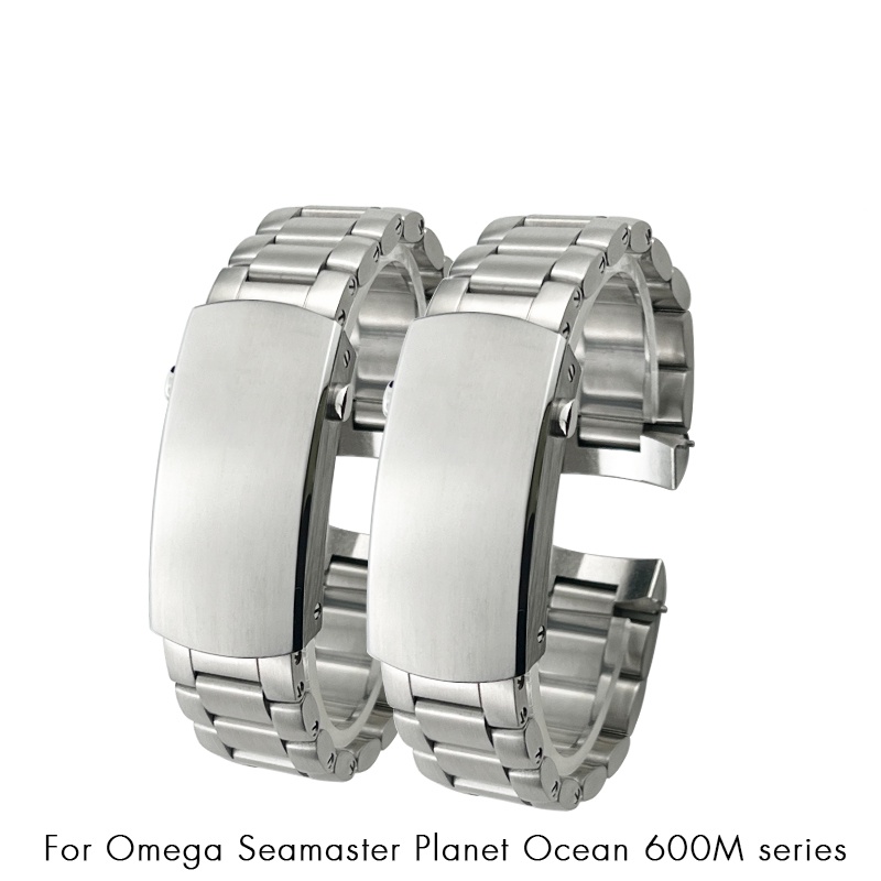 21 毫米 904L 實心不銹鋼錶帶適用於歐米茄 Seamaster 600 手鍊手腕 43.5 錶盤系列配件錶帶