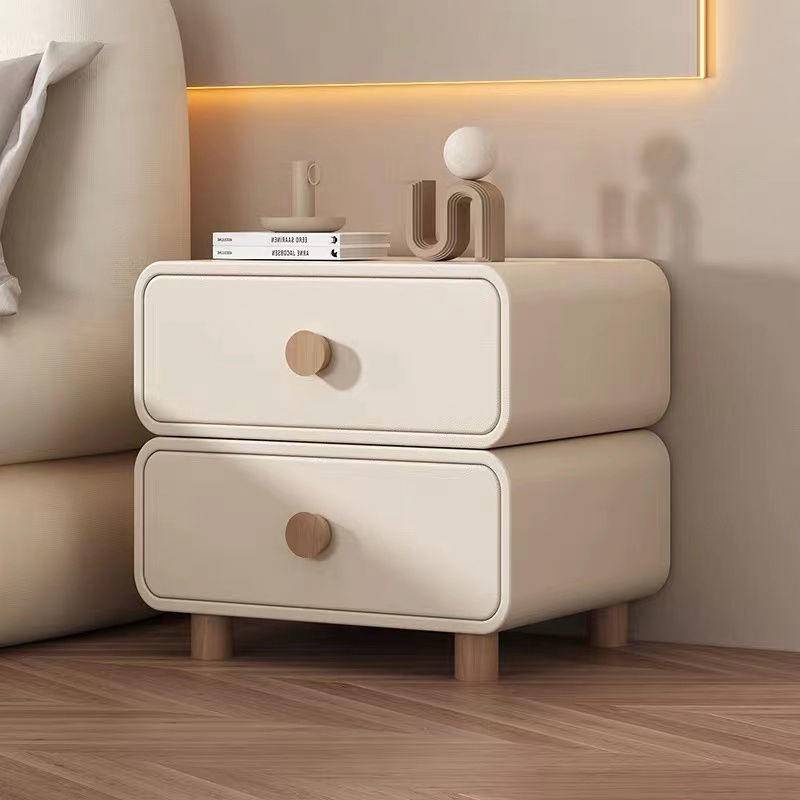 忌廉風 創意 床頭櫃 替代 現代 簡約 實木 小型 網紅 輕奢 高級感 床邊櫃