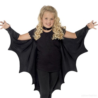 萬聖節兒童服裝套裝蝙蝠斗篷貓女服裝派對角色扮演服裝