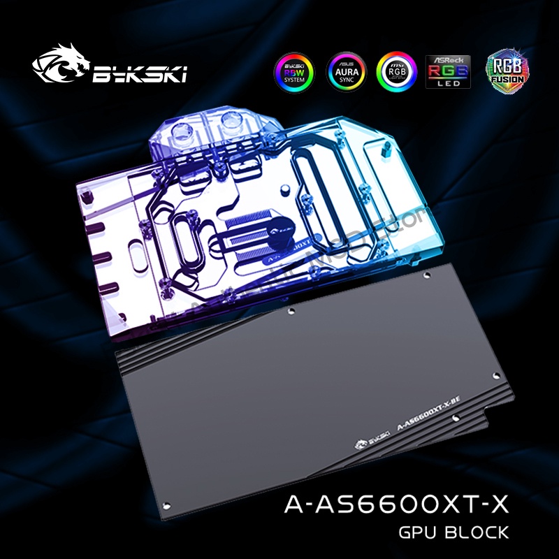 Bykski RX6600XT GPU 塊適用於華碩 DUAL RX 6600XT O8G OC 版/華碩 ROG St