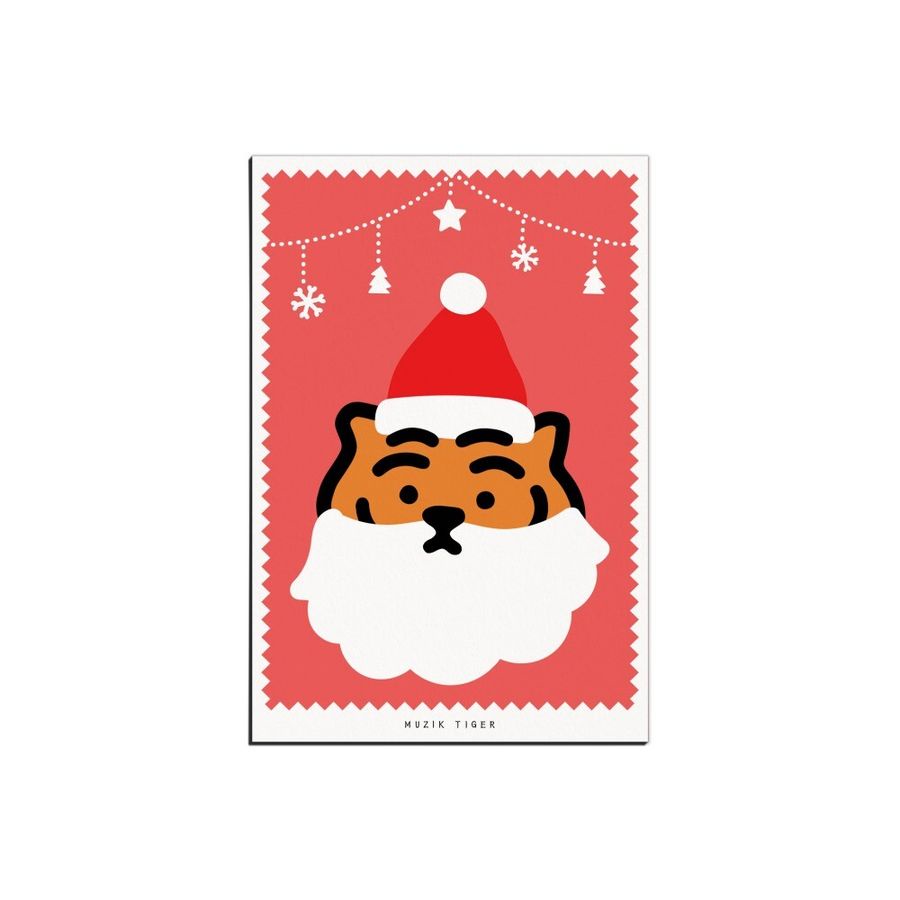 韓國 MUZIK TIGER 耶誕名信片/ Santa Claus Tiger eslite誠品