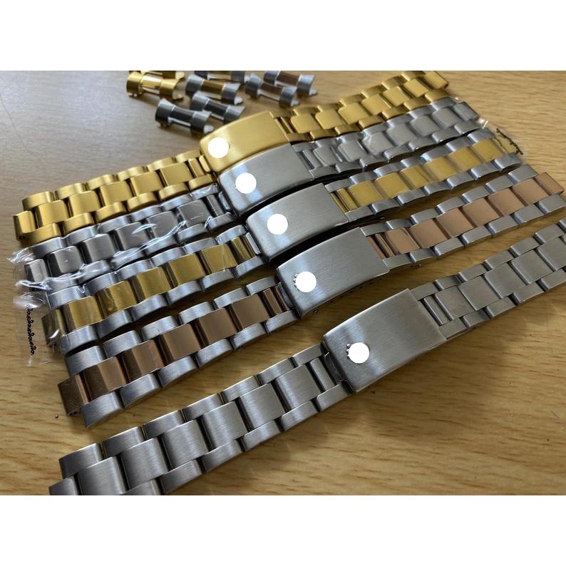适配勞力士錶帶日誌rolex三珠錶帶 1500 1550 19MM 20MM  不鏽鋼錶帶