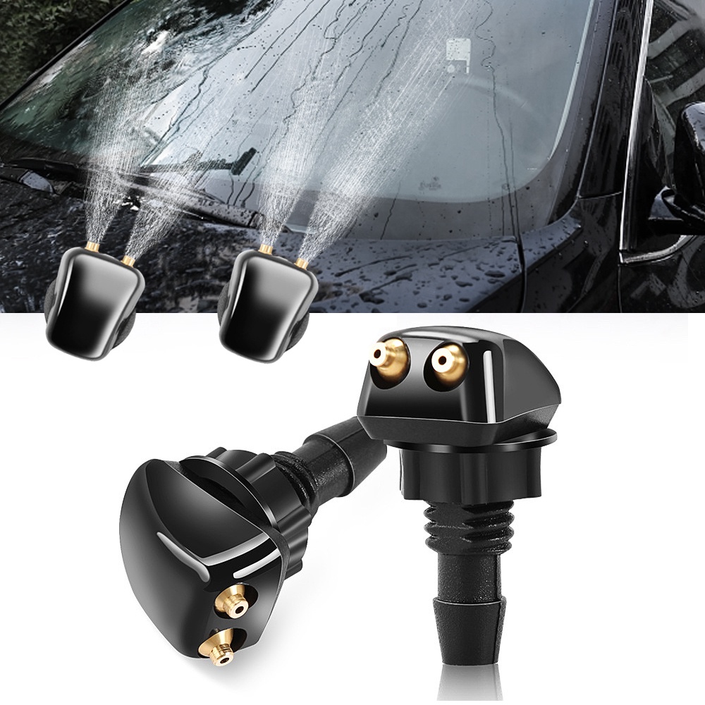 MAZDA HYUNDAI 適用於豐田馬自達現代汽車配件的 360 度可調雨刮器噴霧器/通用前擋風玻璃清洗器雨刮器噴嘴/
