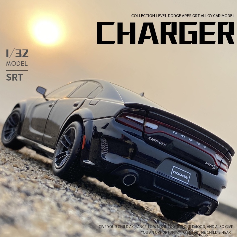 1:32道奇charger SRT地獄貓仿真車模型合金玩具車肌肉車兒童經典金屬車生日禮物