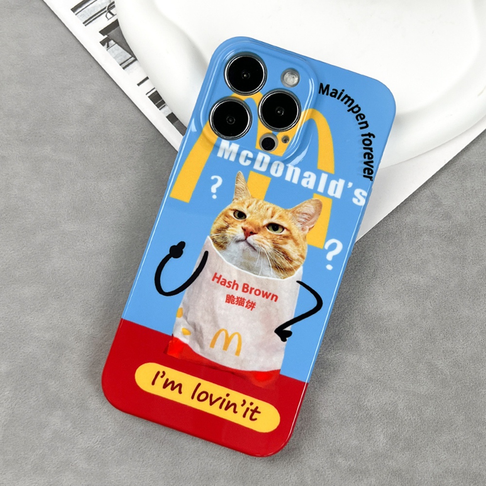 TIGER ins麥當勞薯餅貓狗 菲林硬殼 iphone手機殼 適用 iPhone13 14promax i11手機殼