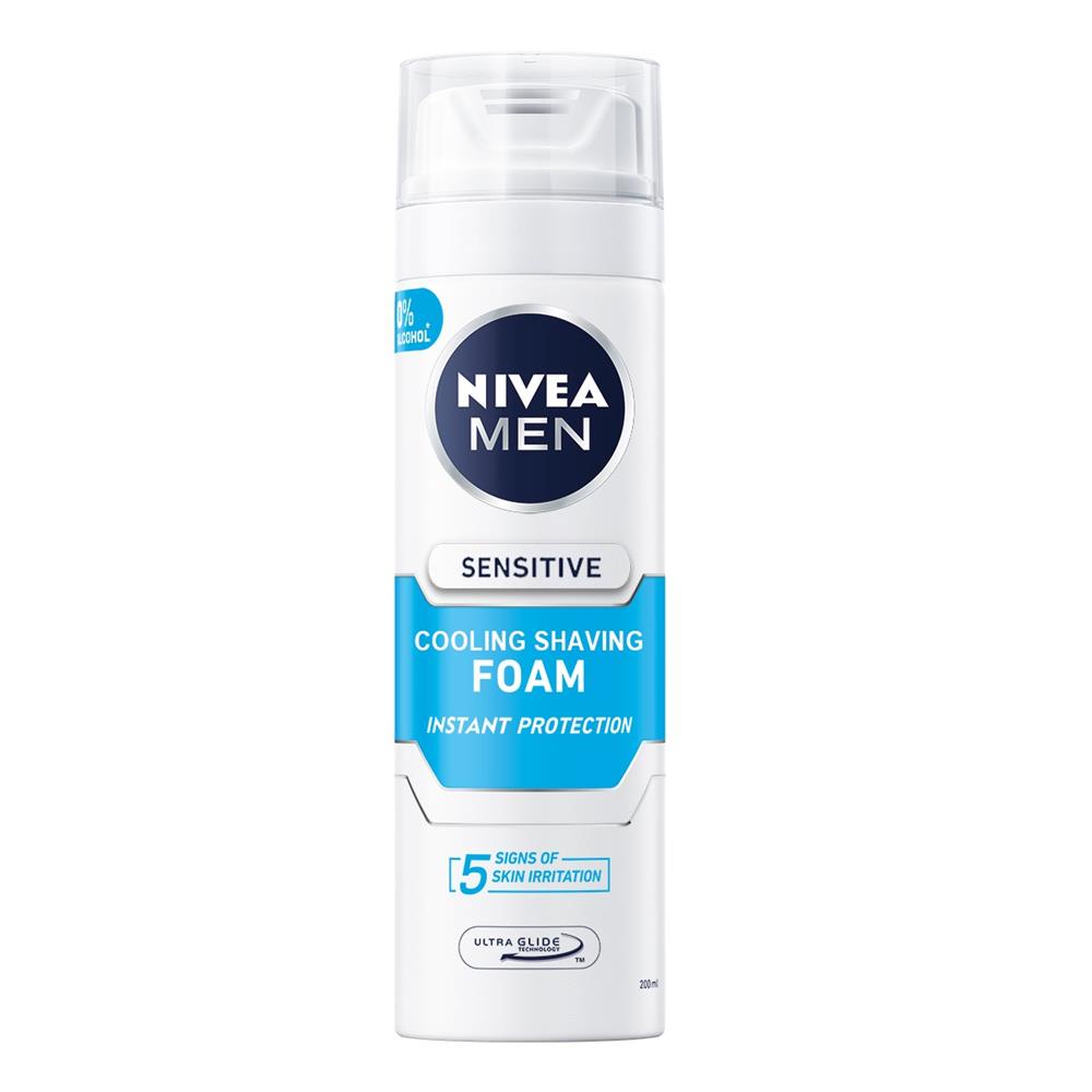 NIVEA 妮維雅男士極淨酷涼刮鬍泡200ml