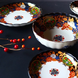 現貨 日本製 復古 萬壽菊 陶瓷碗 碗公 湯碗 餐碗 飯碗 碗盤 美濃燒 大碗 餐盤 盤子 陶瓷盤 餐具 碗盤器皿