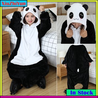 Kigurumi Panda Stitch 皮卡丘卡通動物法蘭絨睡衣女式男式睡衣連體衣