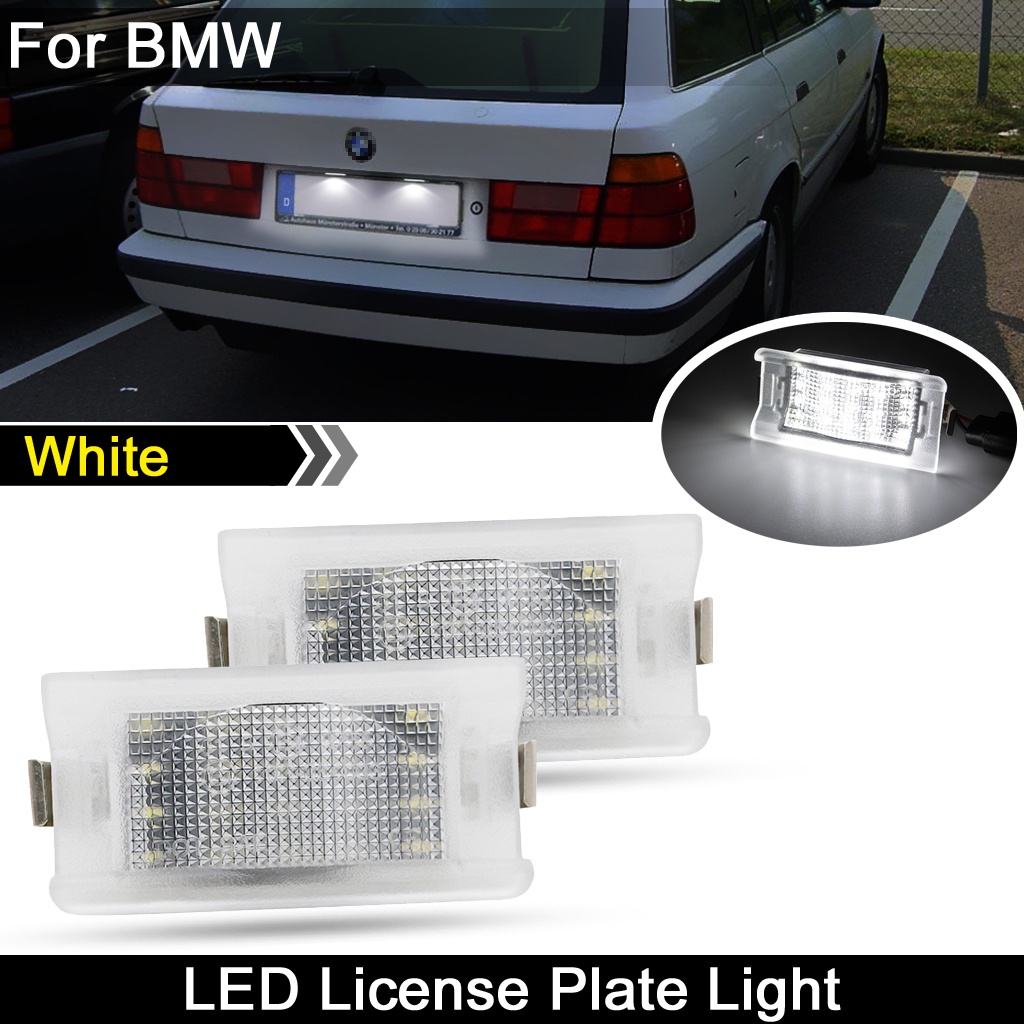 BMW 2 件裝高亮度白色 LED 牌照燈牌照燈適用於寶馬 E34 Touring 1987-1996