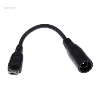 【3C】5.5 X 2.1mm DC 電源插頭母頭轉微型 USB 公頭充電器適配器電纜線,用於行車記錄儀數碼相機
