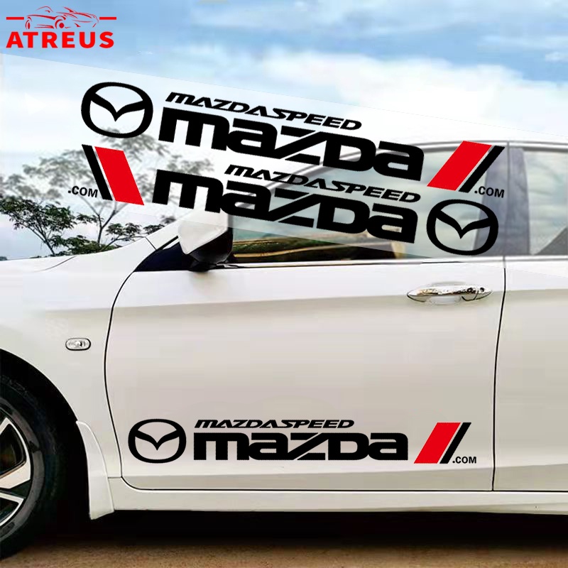 馬自達汽車貼紙汽車門側車身裝飾貼花防刮蓋划痕適用於馬自達 2 3 CX5 CX30 CX8 CX3 Mazda2 6 5