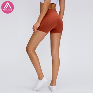 Air active 裸感健身短褲女 性感顯瘦高腰提臀訓練跑步運動瑜伽熱褲