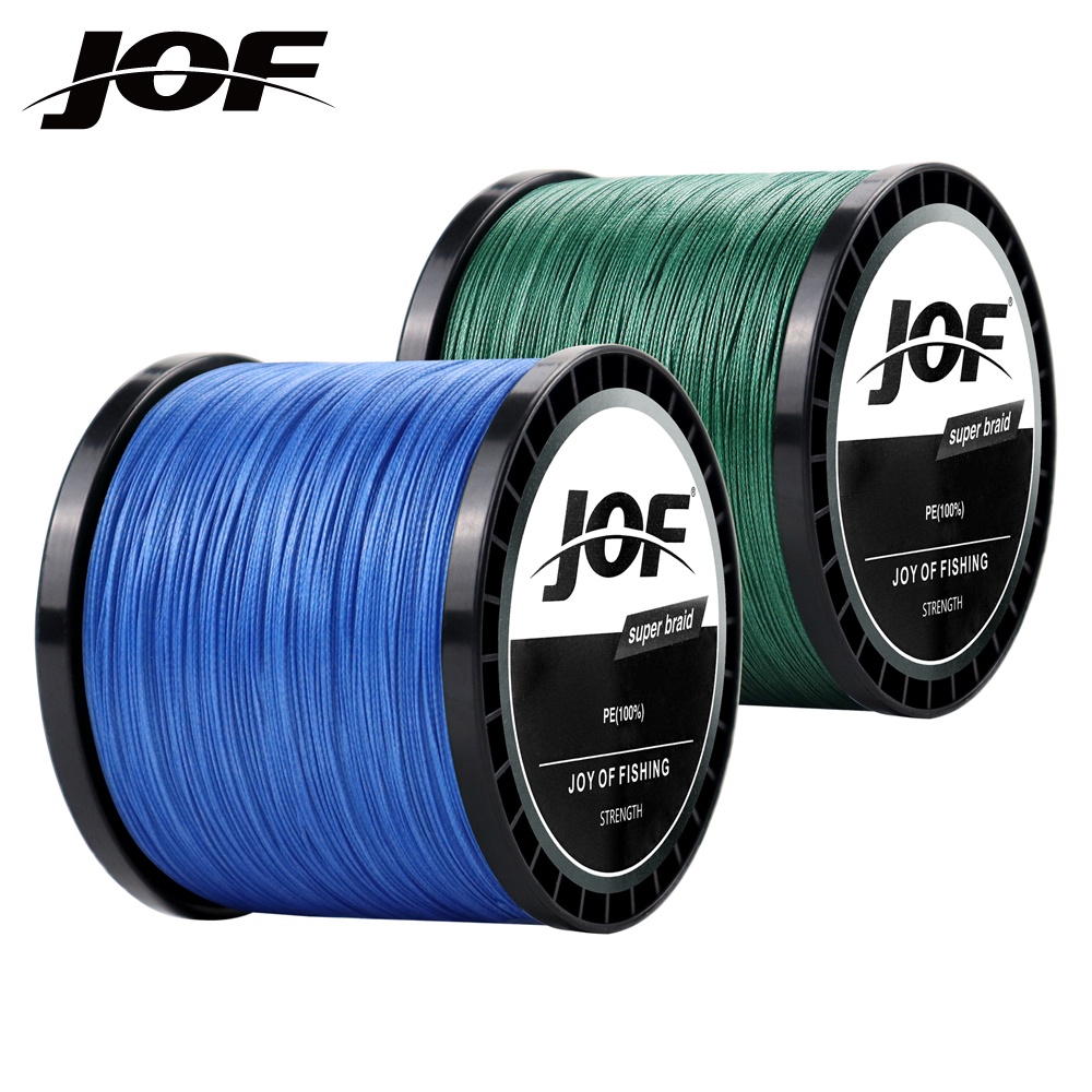Jof 8 股編織釣魚線日本複絲強力 300/500/1000M 飛鯉魚線 100% PE 編織線