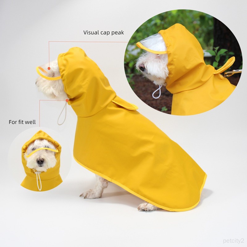 【小新寵物】寵物雨衣戶外防水反光便攜透明帽子雨披帶圍裙保護腹部