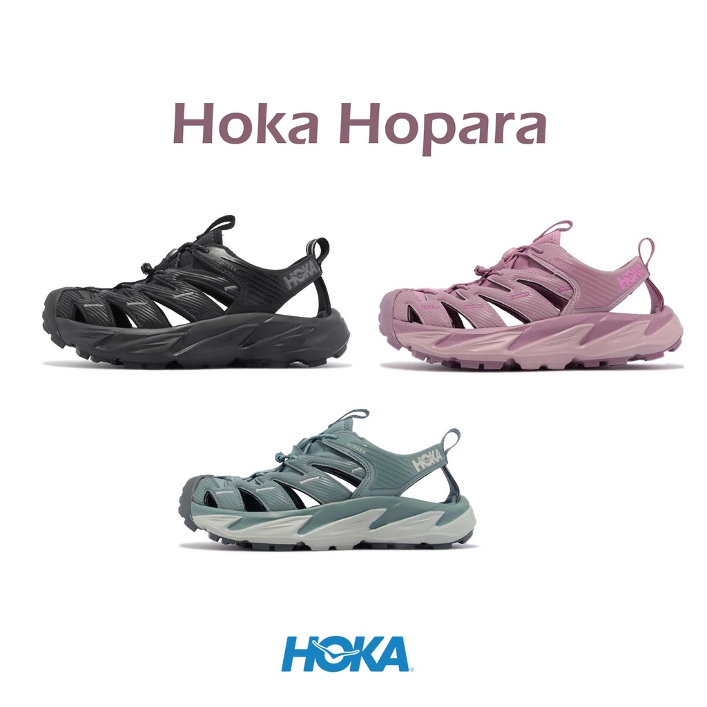 Hoka Hopara 健行涼鞋 山系穿搭 戶外越野 快繫鞋帶 舒適透氣 女鞋 黑 紫粉 灰綠 任選【ACS】