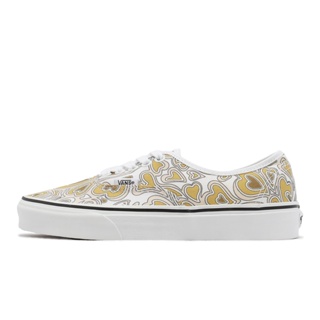 Vans Authentic 休閒鞋 Trippy Heart 愛心 白 黃 男女鞋【ACS】 VN0A5KS9JBW