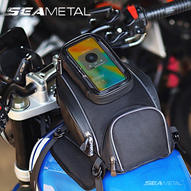 Seametal通用摩托車油箱包防水帶觸摸屏大屏移動導航固定帶油箱摩托車包