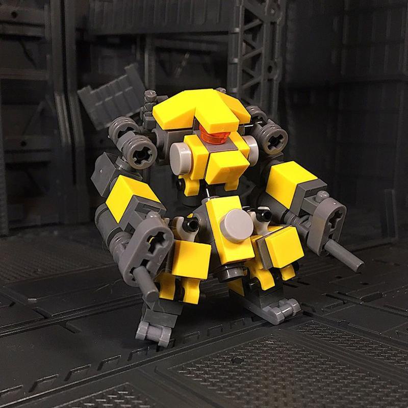 小型MOC迷你戰鬥機甲積木兼容樂高玩具創意拼搭組裝益智軍事玩具
