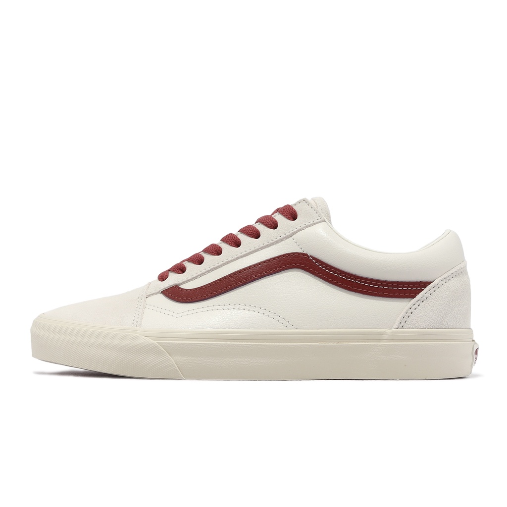 Vans Old Skool 休閒鞋 白 紅 麂皮 皮革 百搭款 男鞋 女鞋【ACS】 VN0A4BW2R2S