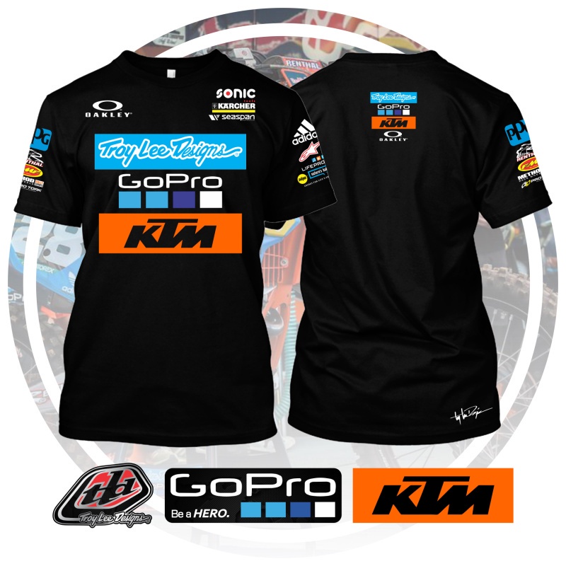 Motorsport TLD KTM GoPro 全彩賽車隊超高級 T 恤