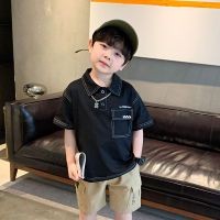 【現貨發售】兒童夏季套裝男童新款短袖T恤洋氣純棉休閒寶寶上衣潮童裝POLO衫童裝