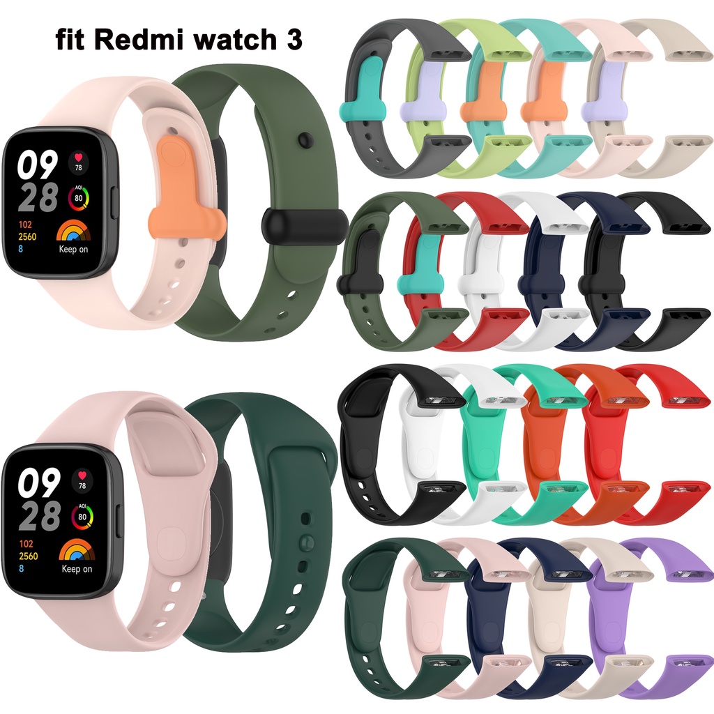 適用於 Redmi watch3 矽膠錶帶適用於 Redmi watch 3 Active lite 軟腕帶智能配件