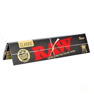 【SATIVA】Raw 捲紙 長版 Unrefined Rolling Papers Black 現貨