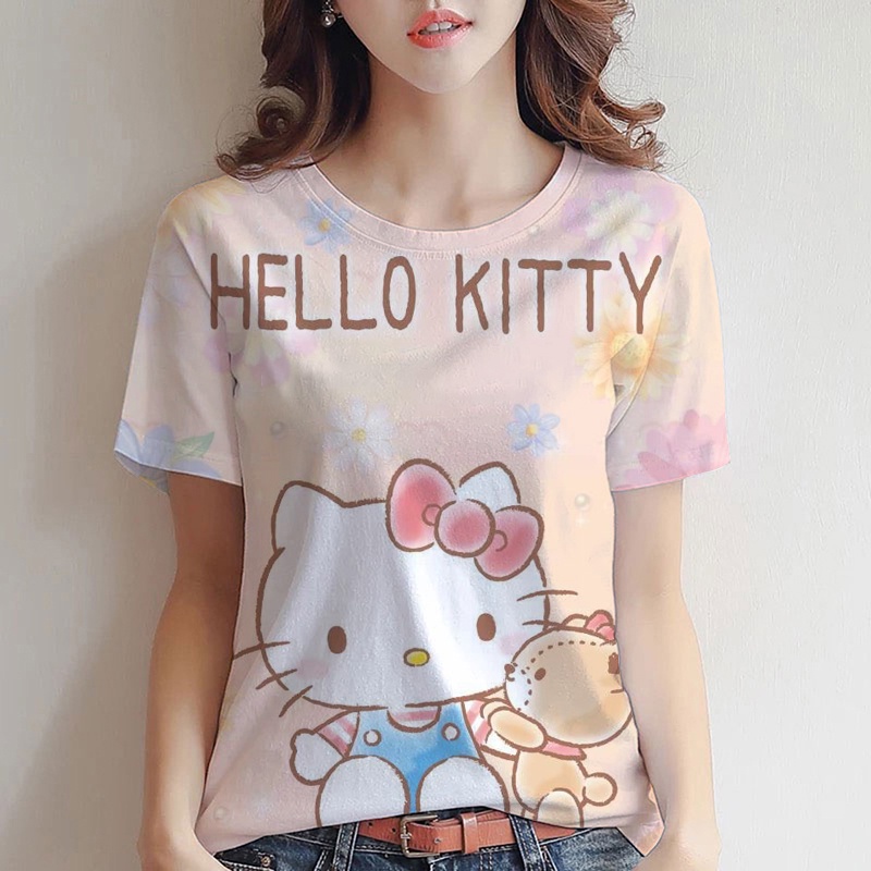 HELLO KITTY 服裝可愛卡通短袖T恤