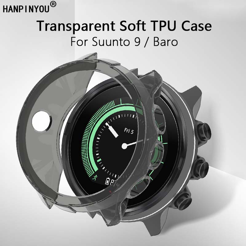 Suunto 9 Spartan Sport Wrist HR Baro SmartWatch 軟矽膠 TPU 錶殼簡單
