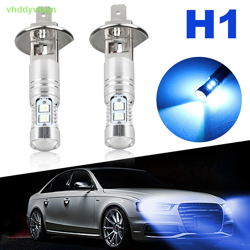Vhdd 2 件 H1 LED 汽車大燈燈泡 8000K 100W 冰藍色超亮汽車霧燈 TW