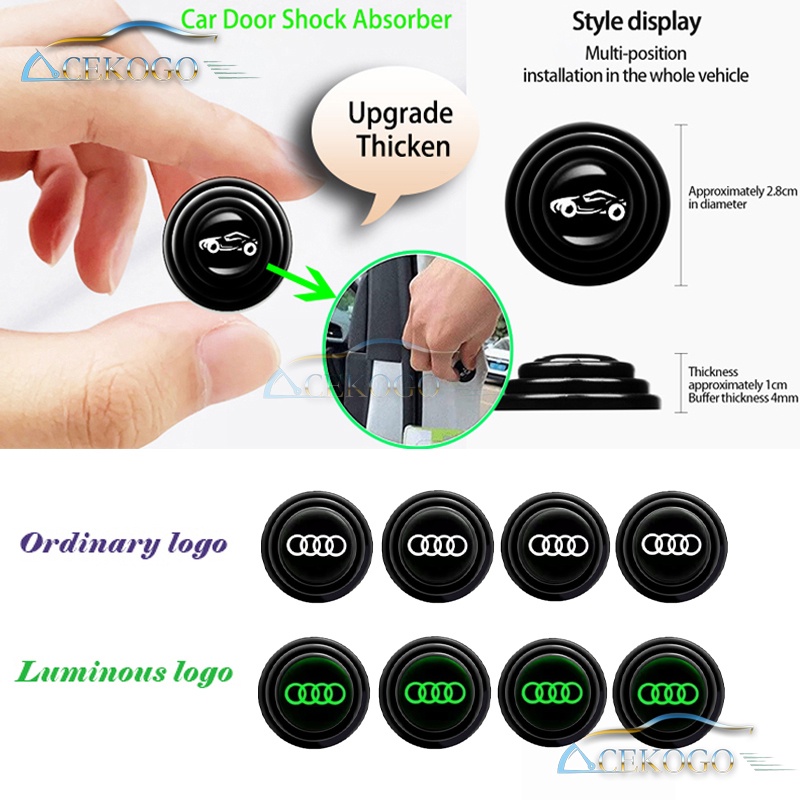 Acekogo 1Pc升級加厚車門減震器車門隔音墊汽車外飾汽車配件適用於奧迪A3 A4 A5 A7 A8 Q2 Q3 Q