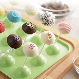 佶洋餐具【日本製 CakeLand 甜點模 No.3814】附12支紙軸 球型糖果蛋糕模棒棒糖模