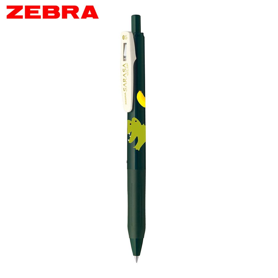 ZEBRA SARASA Clip鋼珠筆/ 可愛動物風/ 限量版/ 0.5/ 綠黑 eslite誠品