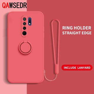 Redmi Note 8 Pro 直邊液態矽膠精密相機蓋外殼軟手機套帶支架掛繩環形支架保護套