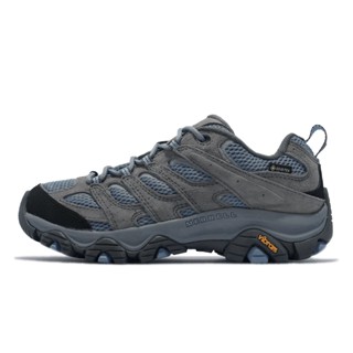 Merrell 戶外鞋 Moab 3 GTX 灰 藍 女鞋 登山鞋 真皮 防水 黃金大底 【ACS】 ML036324