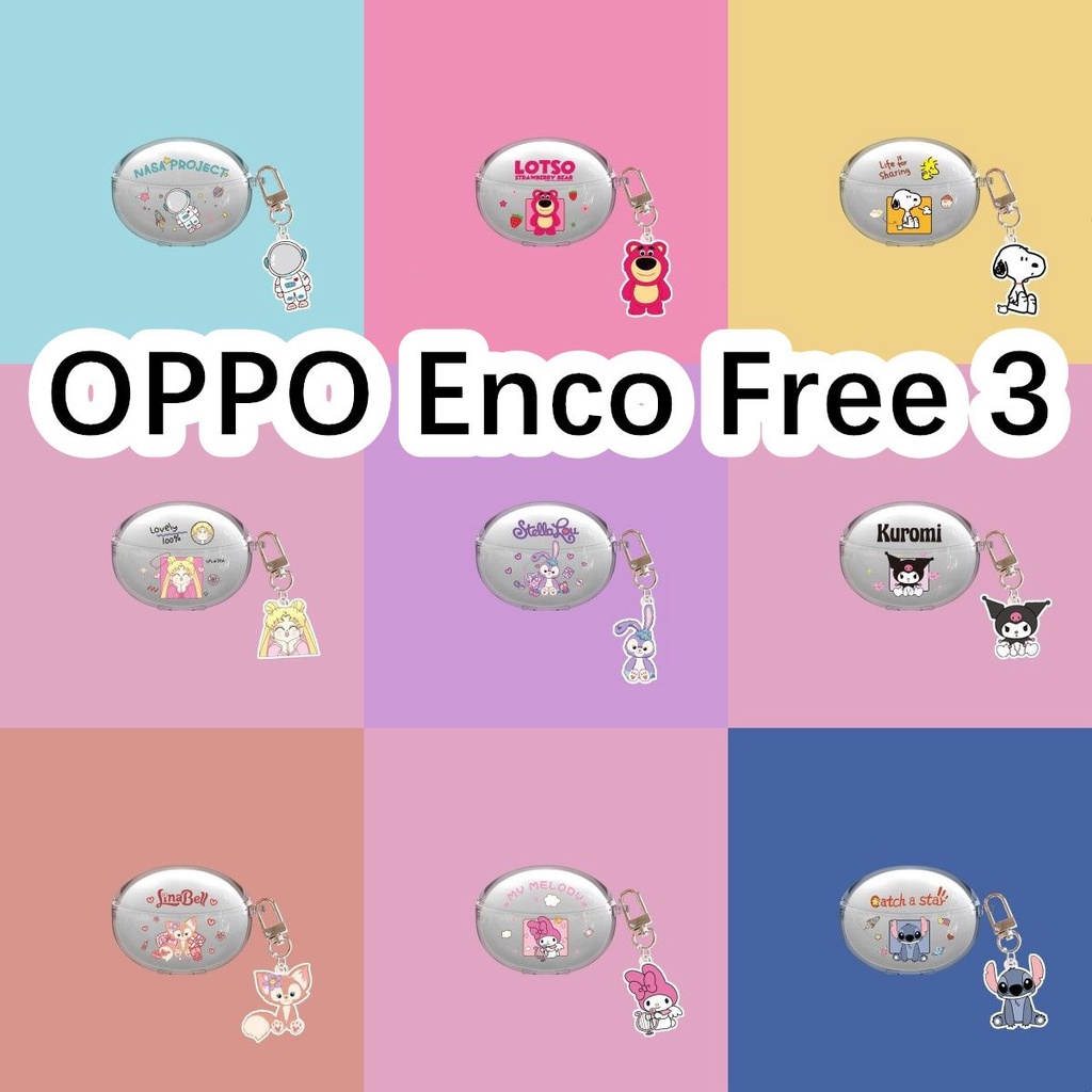 適用 OPPO Enco Free3 保護套 OPPO Free3 真無線藍牙耳機 保護殼 透明 卡通 情侶