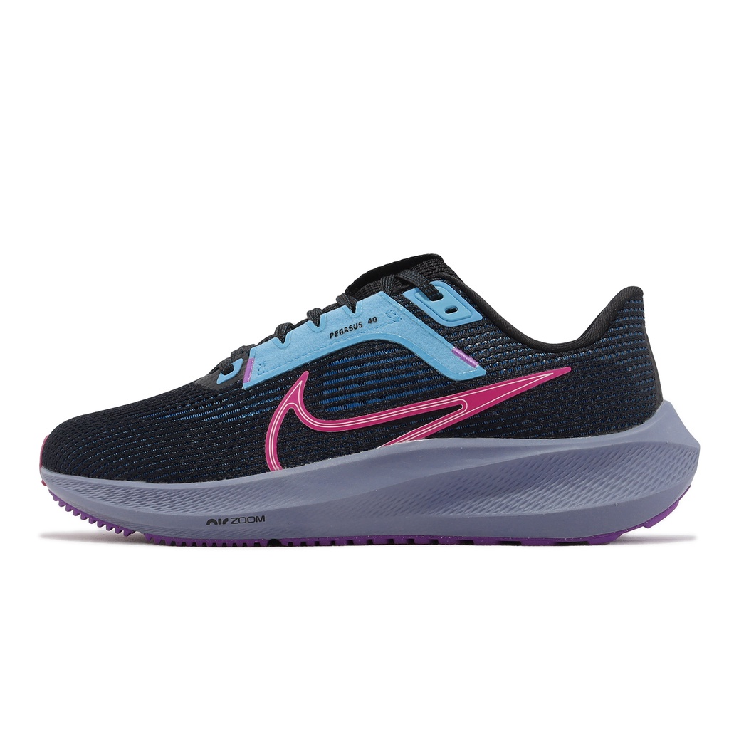 Nike 慢跑鞋 Wmns Air Zoom Pegasus 40 SE 黑 藍桃紅 女鞋 小飛馬 FJ2974-001