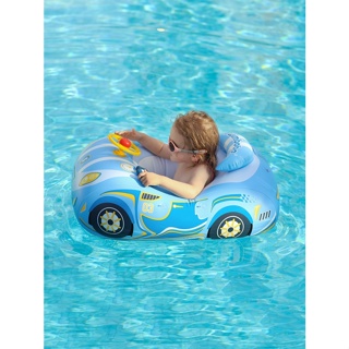 現貨 新款充氣車子座圈兒童跑車造型游泳圈迷你方向盤坐圈腋下 水上充氣玩具 汽車泳圈
