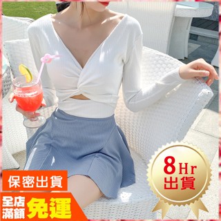🌈臺灣現貨 8hr 出貨 性感泳衣 泳裝 顯瘦泳衣 泳褲女 長袖防曬泳衣 挖背縷空 連身泳裝 遊泳衣 游泳池 S174