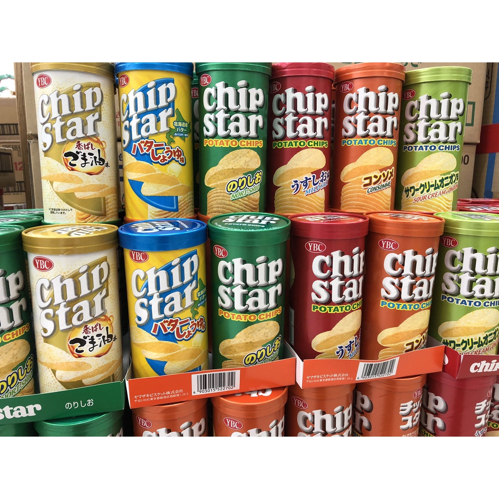 【無國界零食舖】日本 YBC CHIP STAR 洋芋片罐 薯片 海苔鹽 鹽味 原味 鹽味洋芋片 雞汁洋芋片 起司